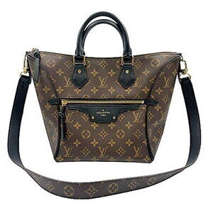 Louis Vuitton Tournelle Monogram Black Tote Bag Handbag Shoulder